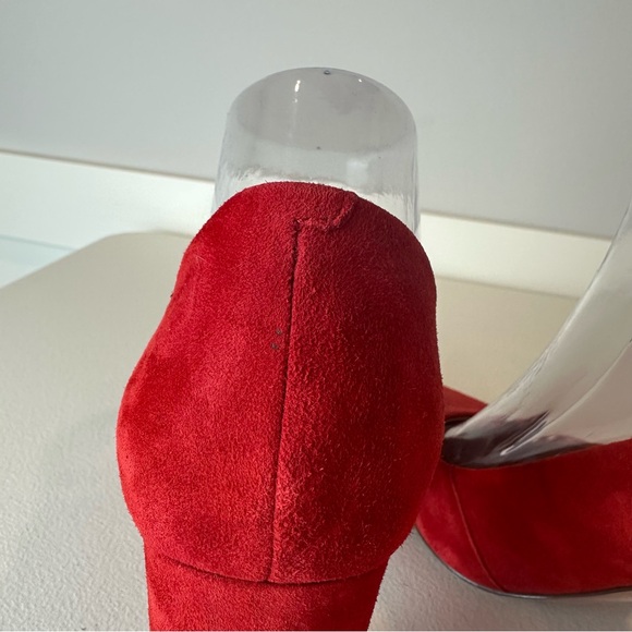 Banana Republic Red Classic Career Party Pointed Toe Heels Pumps Size 8 - Picture 9 of 10